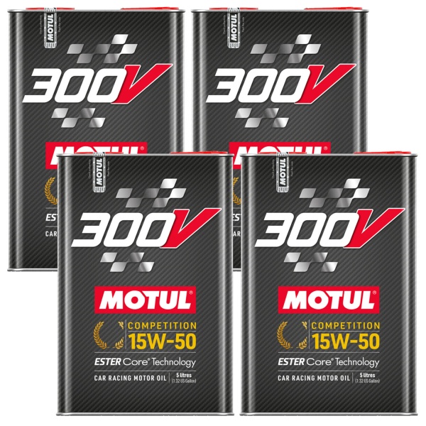 Set 4 Buc Ulei Motor Motul 300V Competition Ester Core® Technology 15W-50 5L 110861